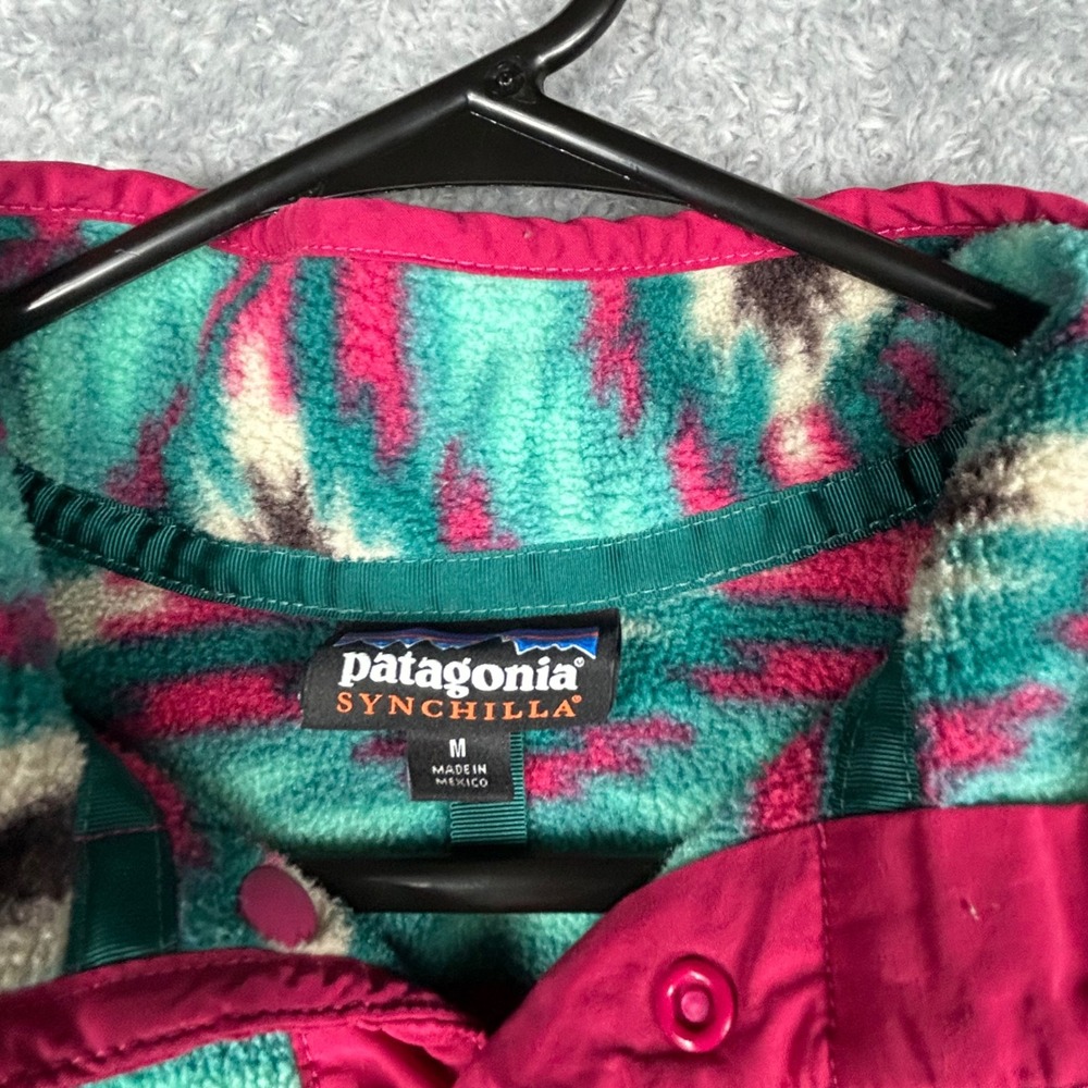 Patagonia Synchilla Fleece Pullover Women's Medium Southwestern Aztec Print Hike - Picture 3 of 8